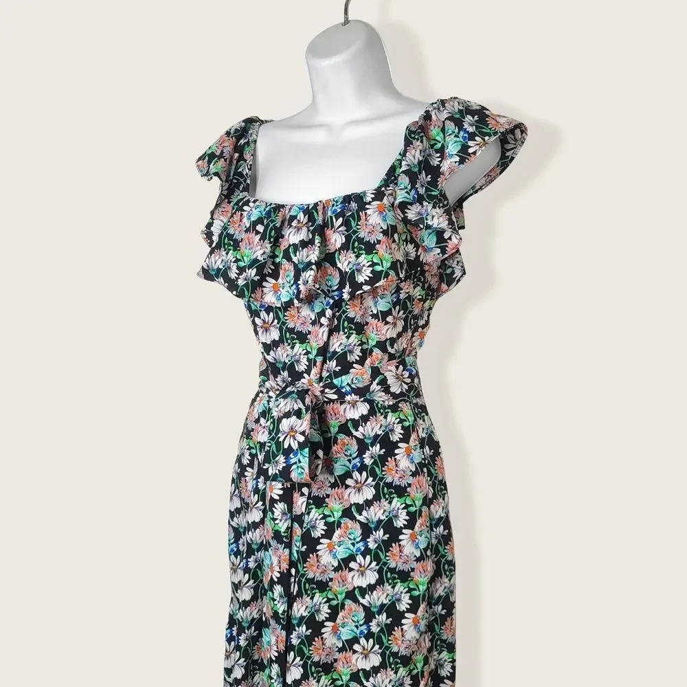 Sam Edelman | NWOT Ruffled Flutter Sleeve Floral Garden Jumpsuit | 2 - Picture 5 of 15